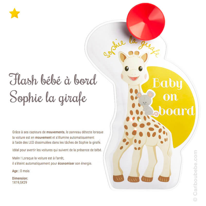 Set de 2 pare-soleil « chaussette » Sophie la girafe